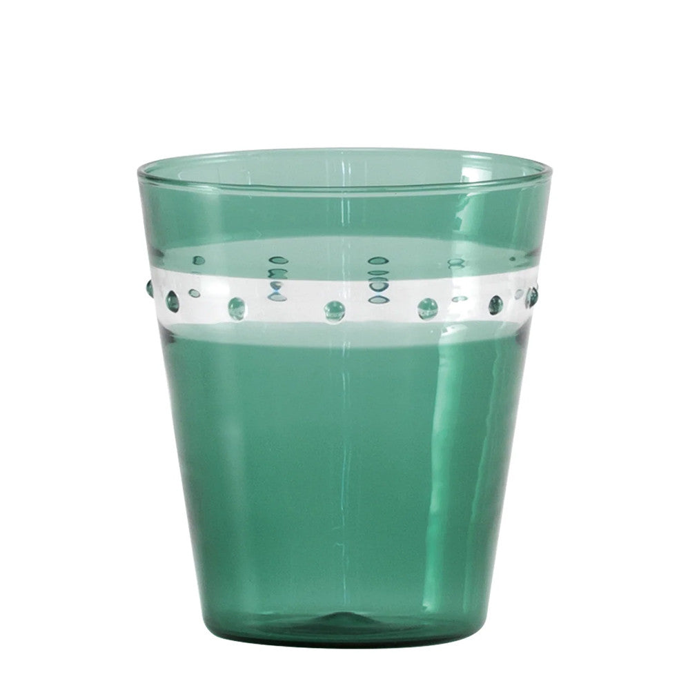 30 cl - Zafferano A Pallini Bicchiere Acqua Tumbler Fatto A Mano In Vetro Borosilicato - Set 4 Pz
