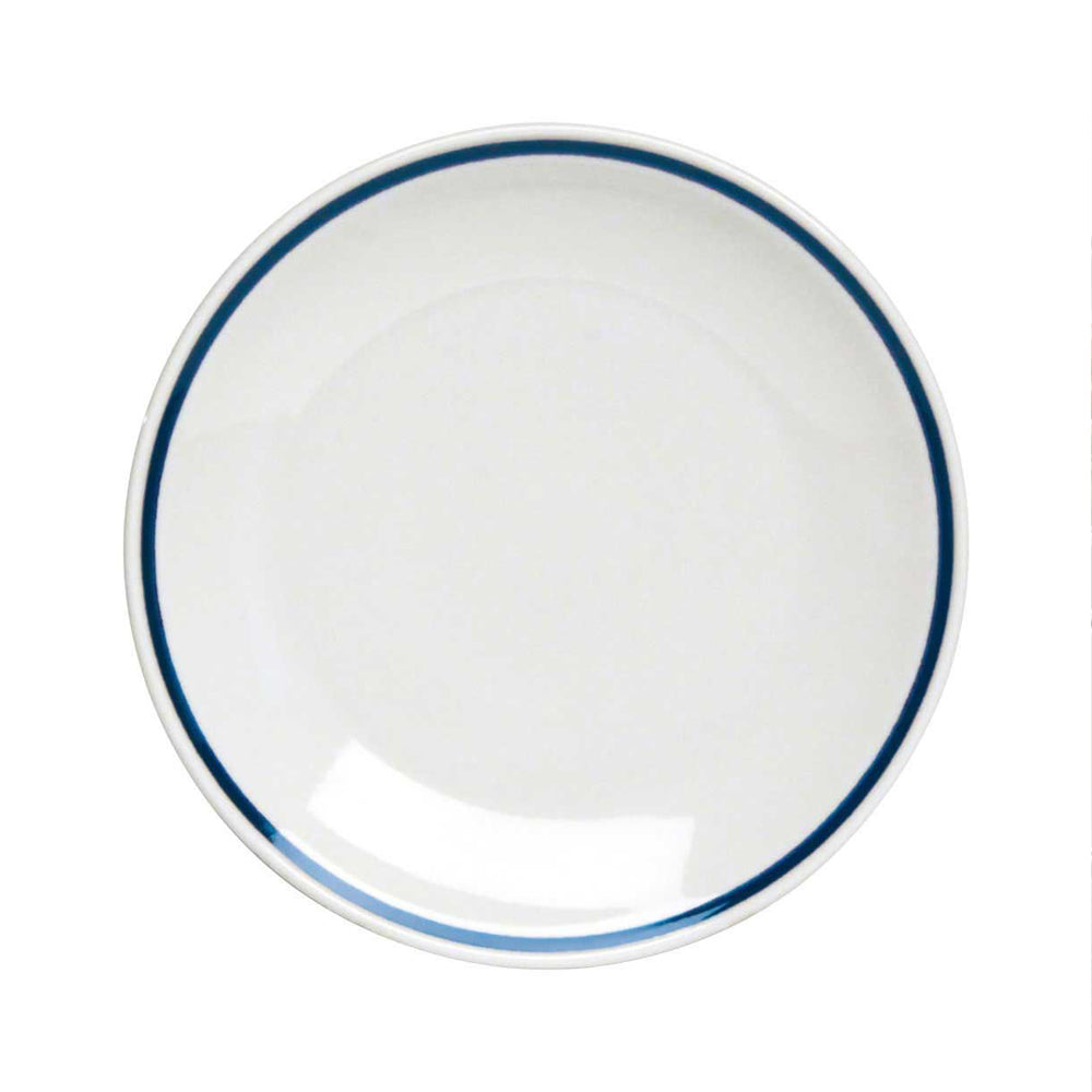 20 cm - Tognana AZ Piatto Dessert In Porcellana Bianca con filo blu Set 12 Pz