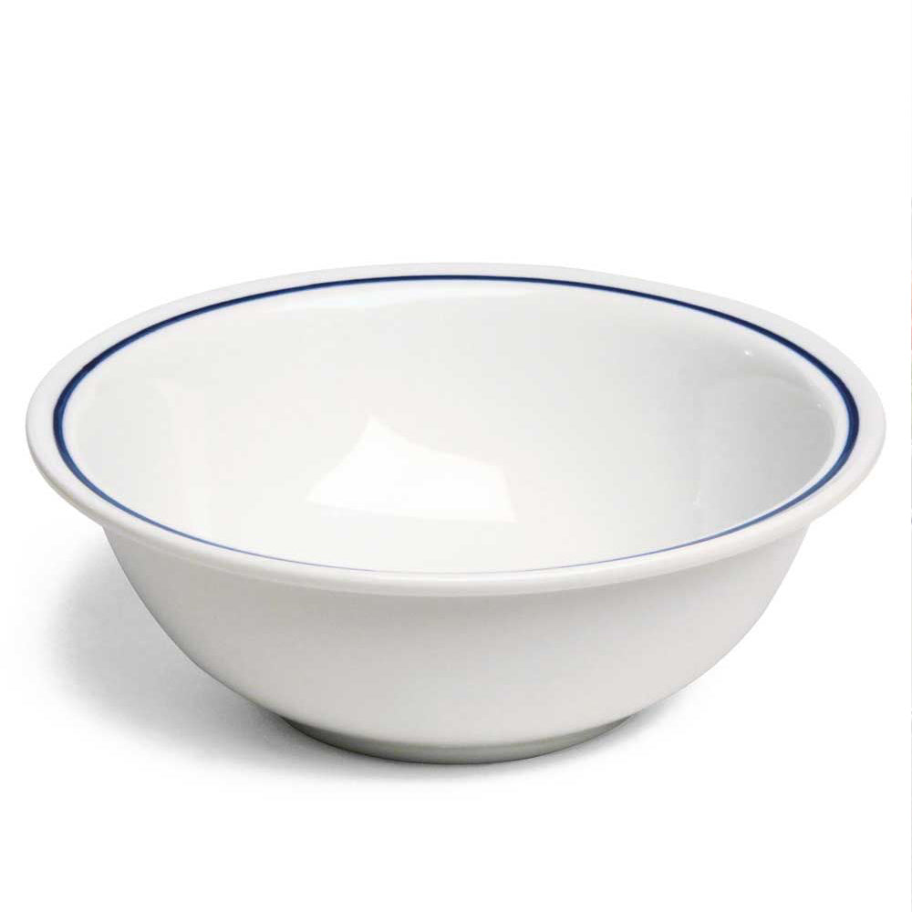 25 cm - Tognana AZ Insalatiera In Porcellana Bianca con filo blu Set 6 Pz