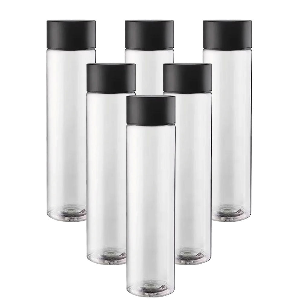 75 cl - Kefass Cylindrical Glass Water Bottle with Screw Cap - Set of 6