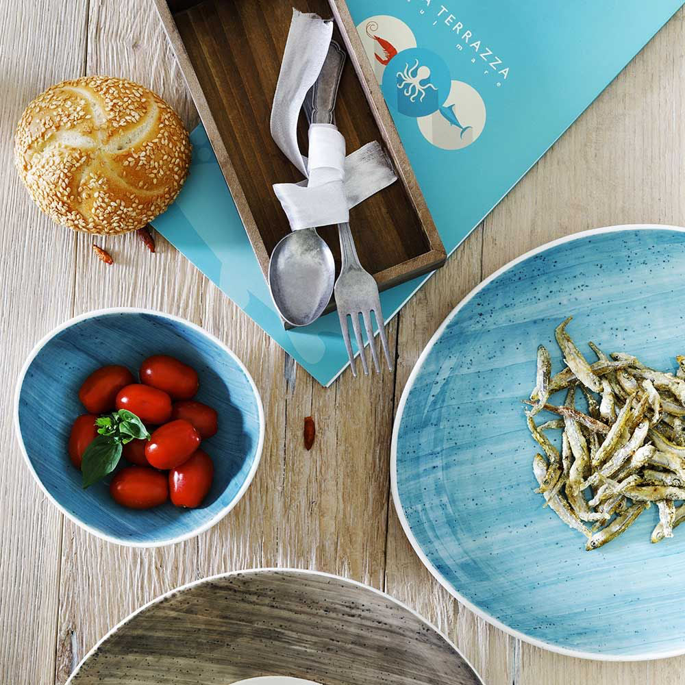 21 cm - Tognana B-Rush Piatto Dessert Rotondo In Porcellana Set 6 Pz