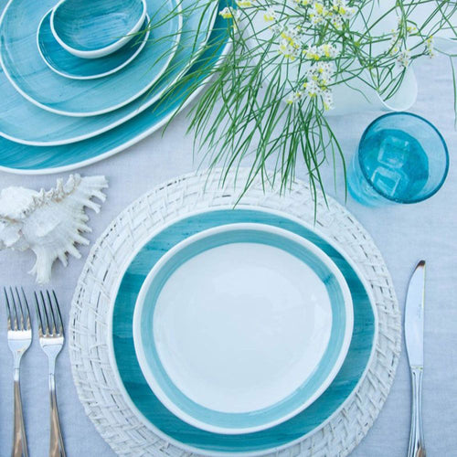 26 cm - Tognana B-Rush Piatto Piano Ovale In Porcellana Set 6 Pz