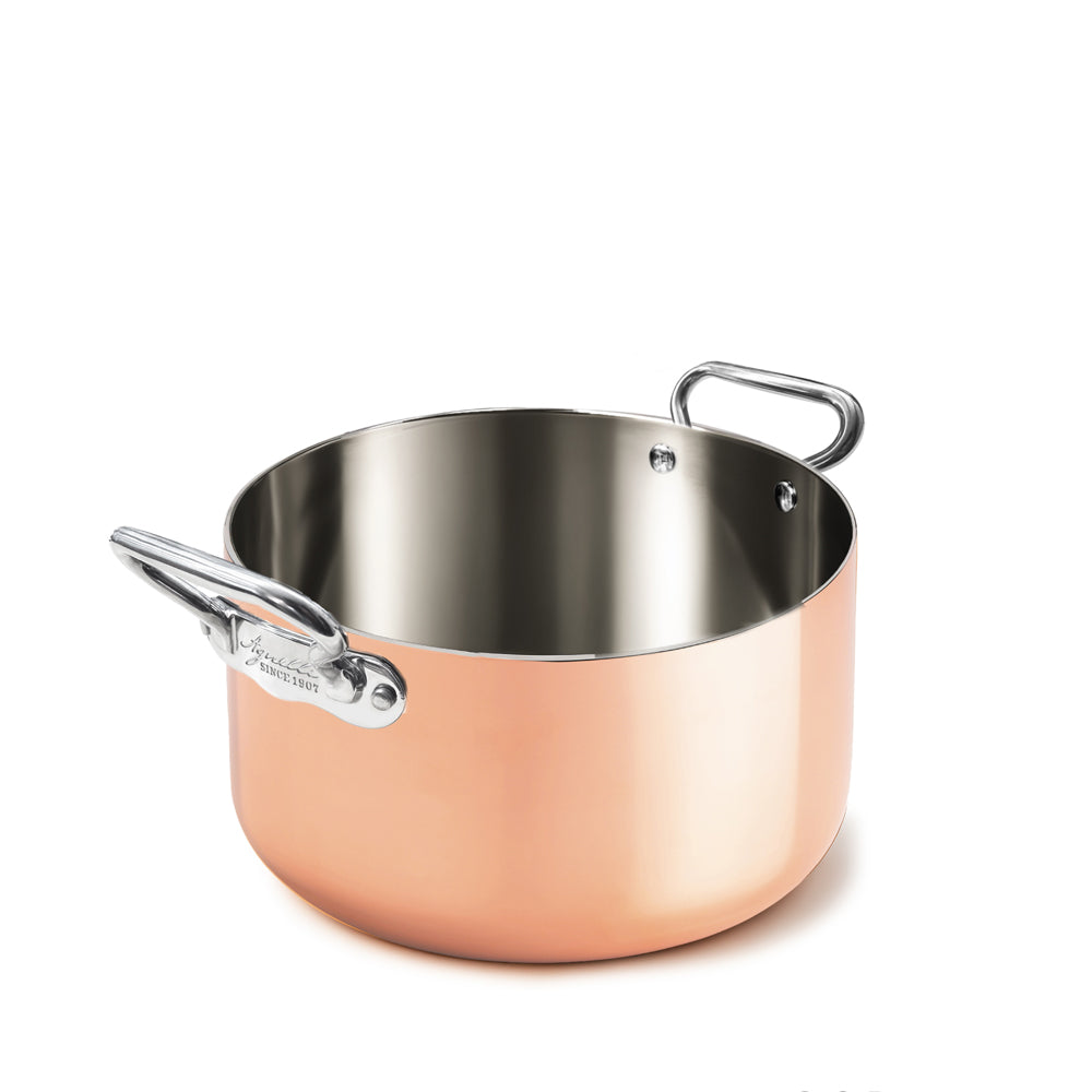 Agnelli Copper4 Hoher Induktionskochtopf Mit 2 Griffen
