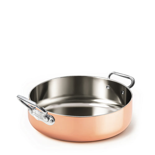 Agnelli Copper4 Tegame Basso Induzione Con 2 Maniglie