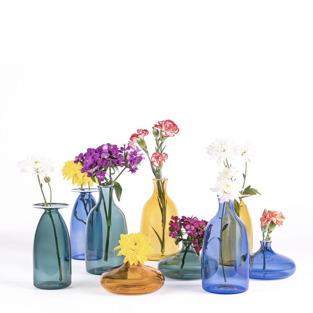 13 cm - Un Fiore Vase à fleurs en verre borosilicaté