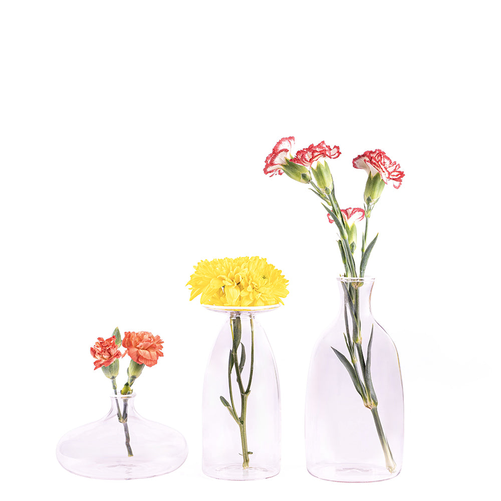 13 cm - Un Fiore Vase à fleurs en verre borosilicaté