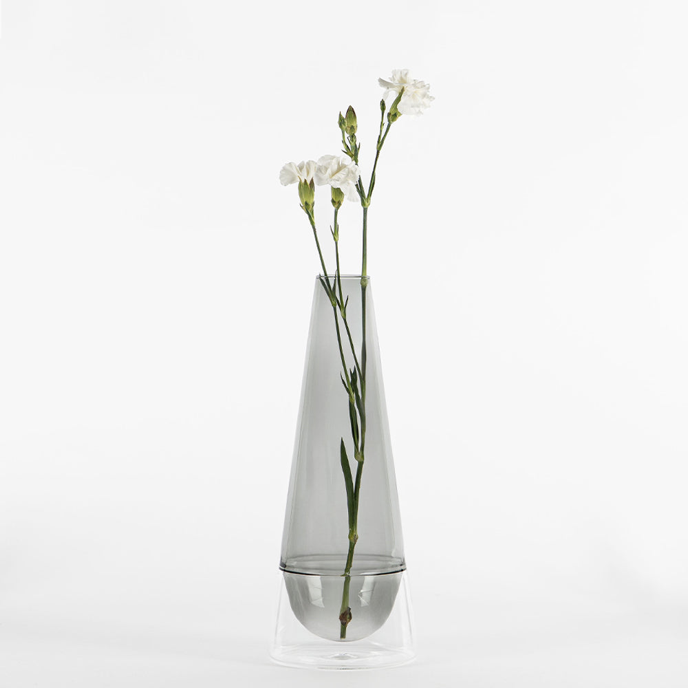 35 cm - Conosfera Vase à fleurs en verre borosilicaté