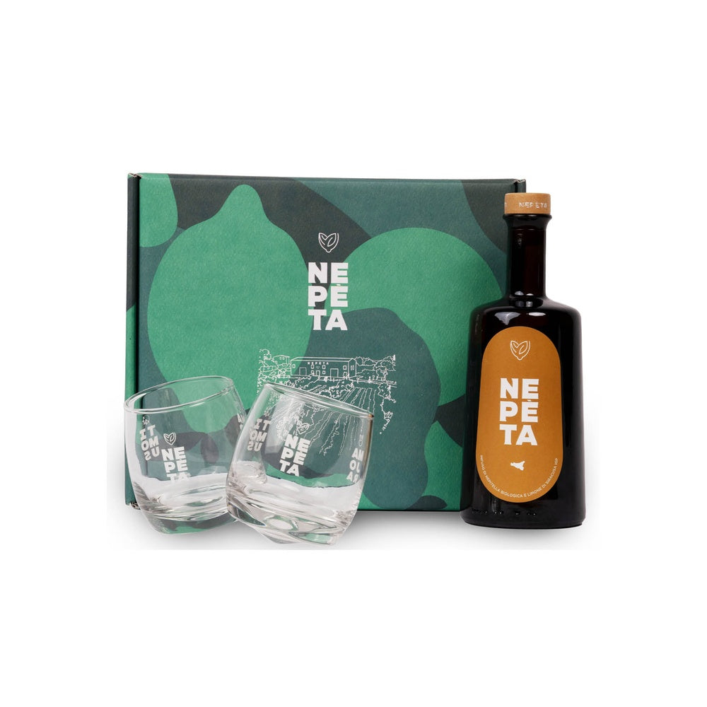 Nepeta Gift Box Amaro di Sicilia Con 2 Bicchieri 0.50 L - Nepeta