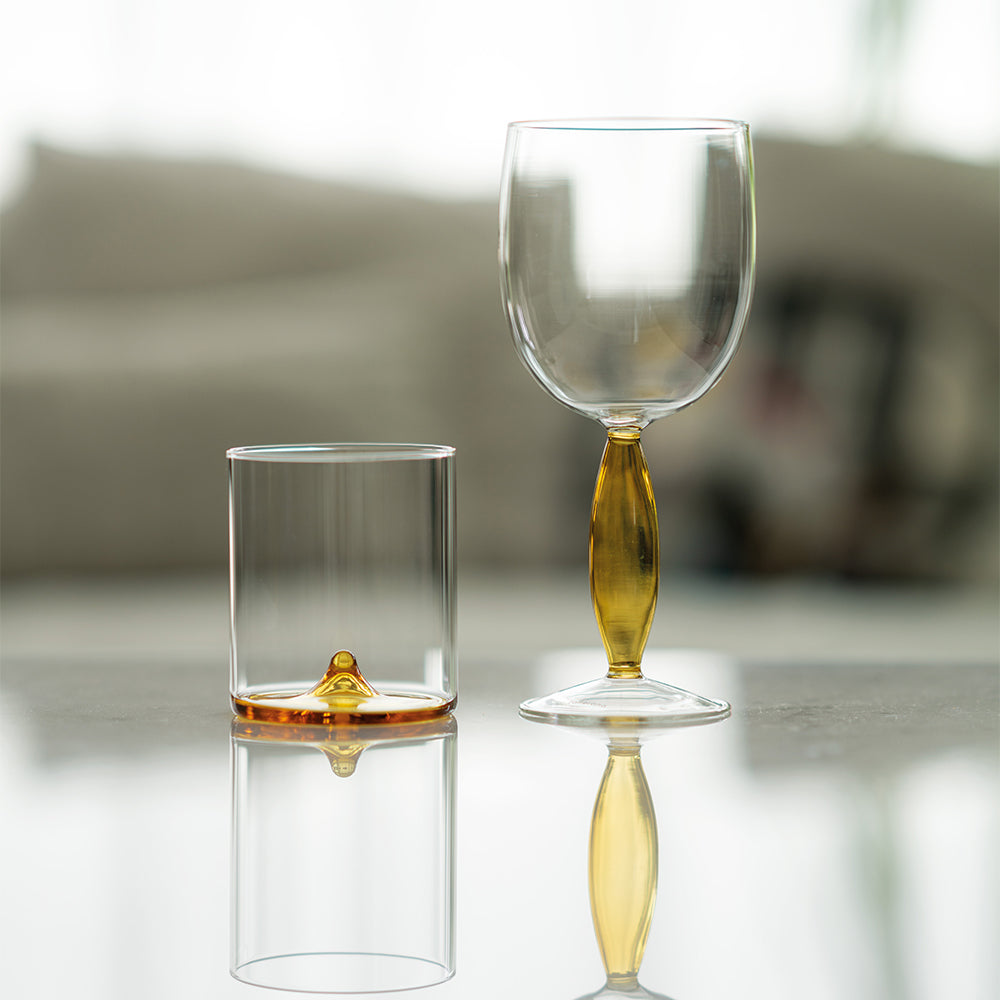 34.5 cl - Zafferano Discobolo Bicchiere Acqua In Vetro Set 4 Pz