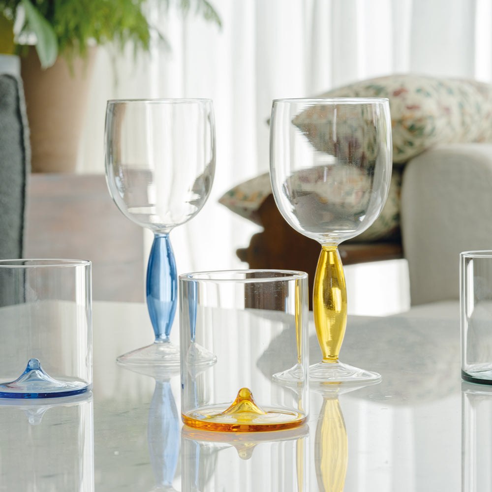 34.5 cl - Zafferano Discobolo Bicchiere Acqua In Vetro Set 4 Pz