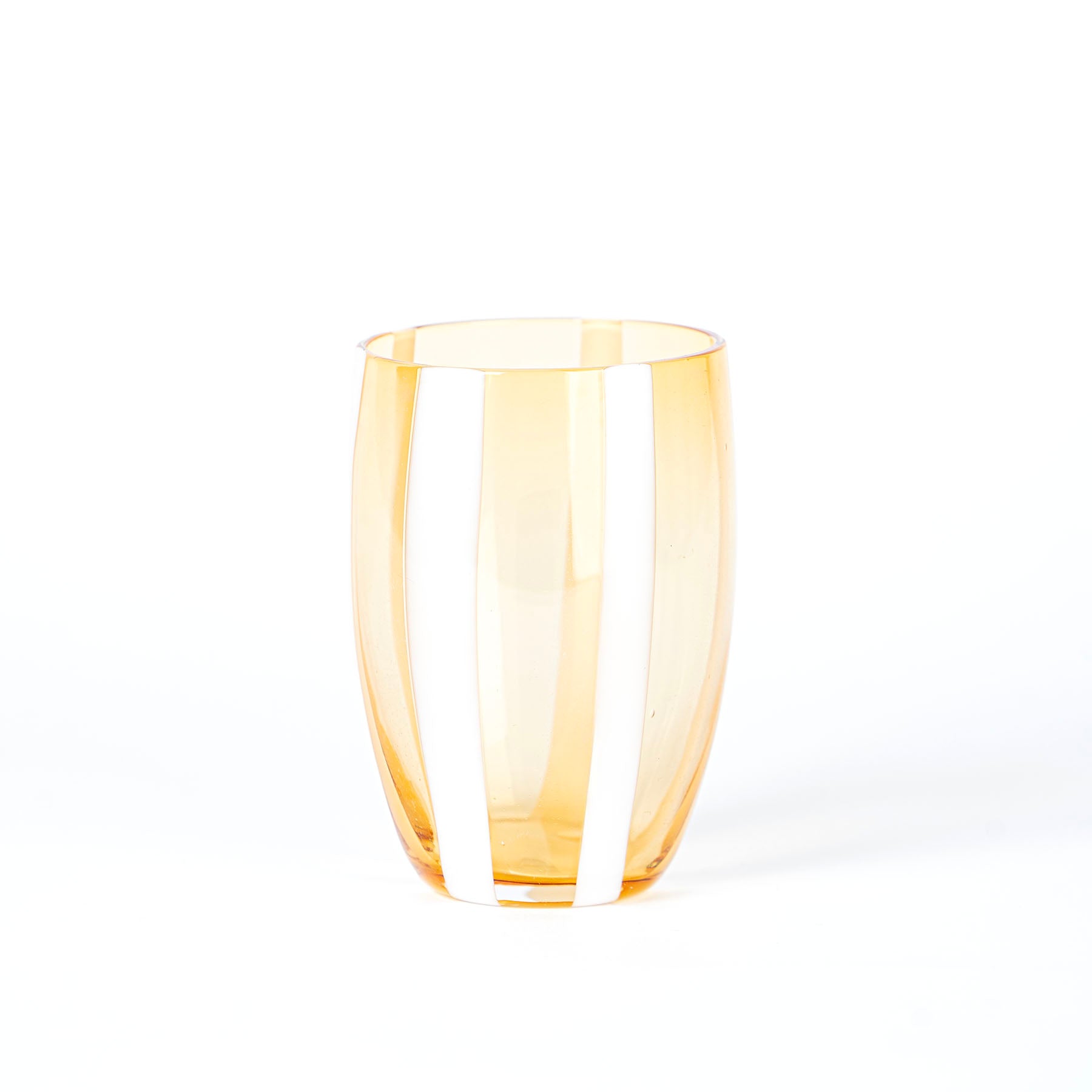 32 cl - Gessato Water Glass with Stripes in Handcrafted Glass - Set 6 Pieces