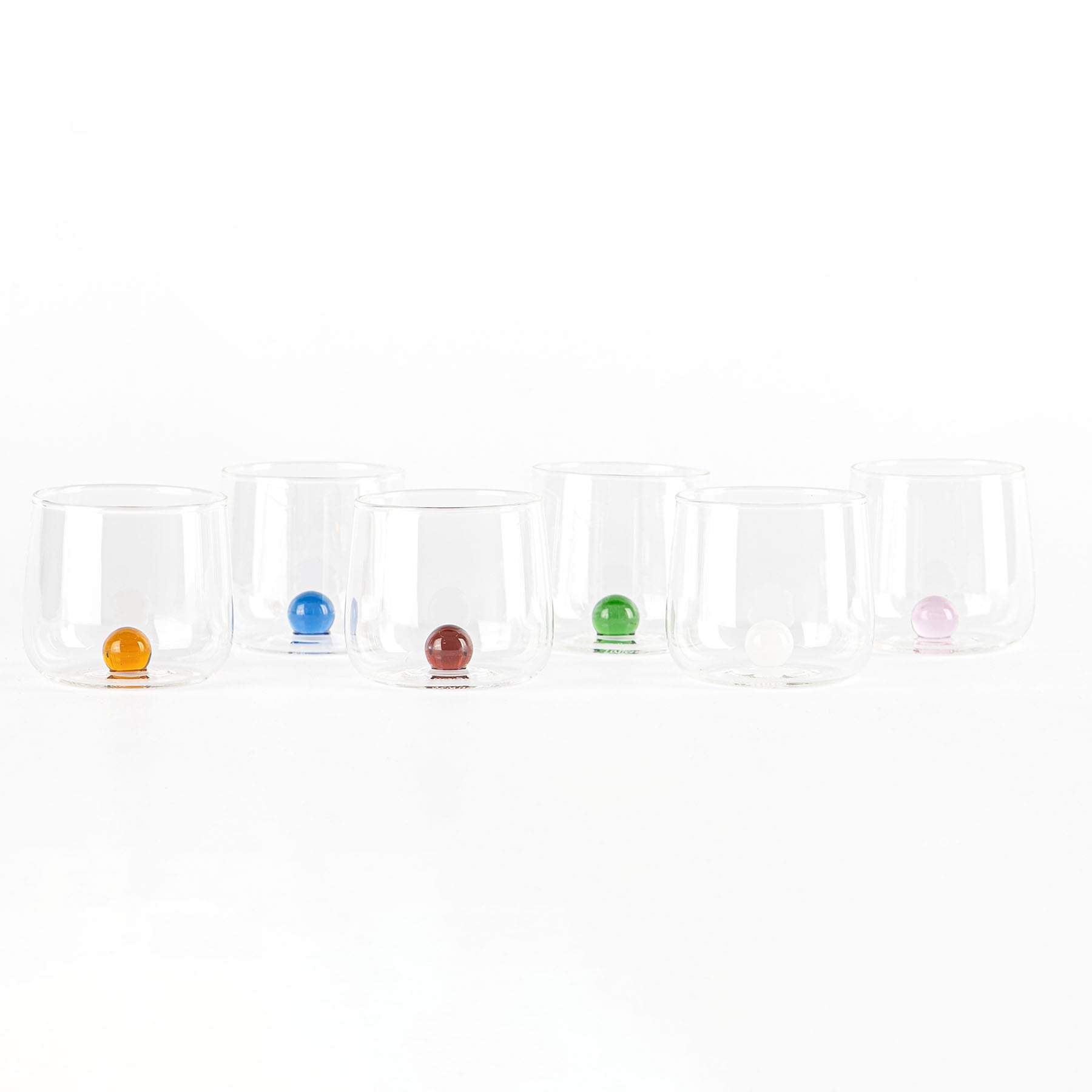 10 cl - Bilia Junior Bicchiere Liquore Bilia Colorata in Vetro Borosilicato - Set 6 Pezzi