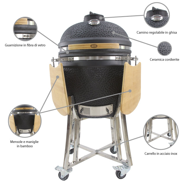 Kamado BBPRO Barbecue Professionale Medio