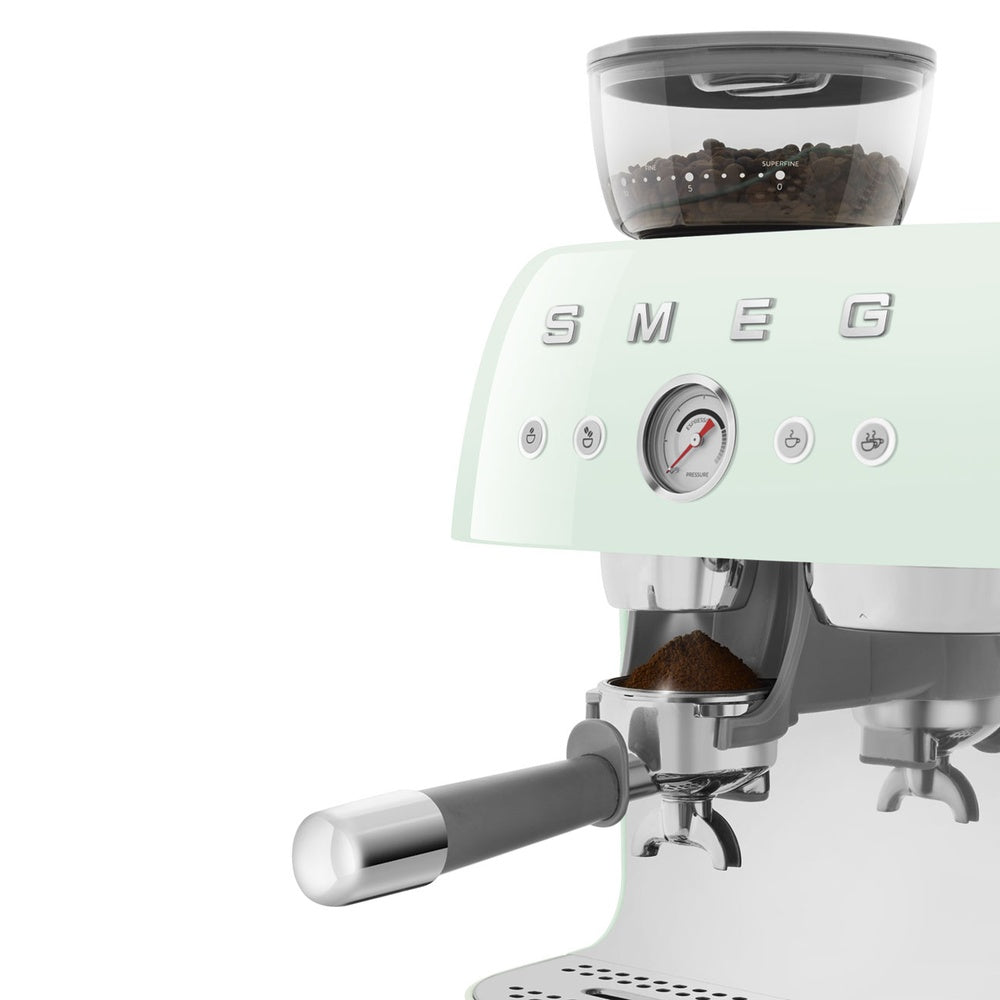 Smeg 50's Style Macchina da Caffè Espresso Manuale Con Macina Caffè