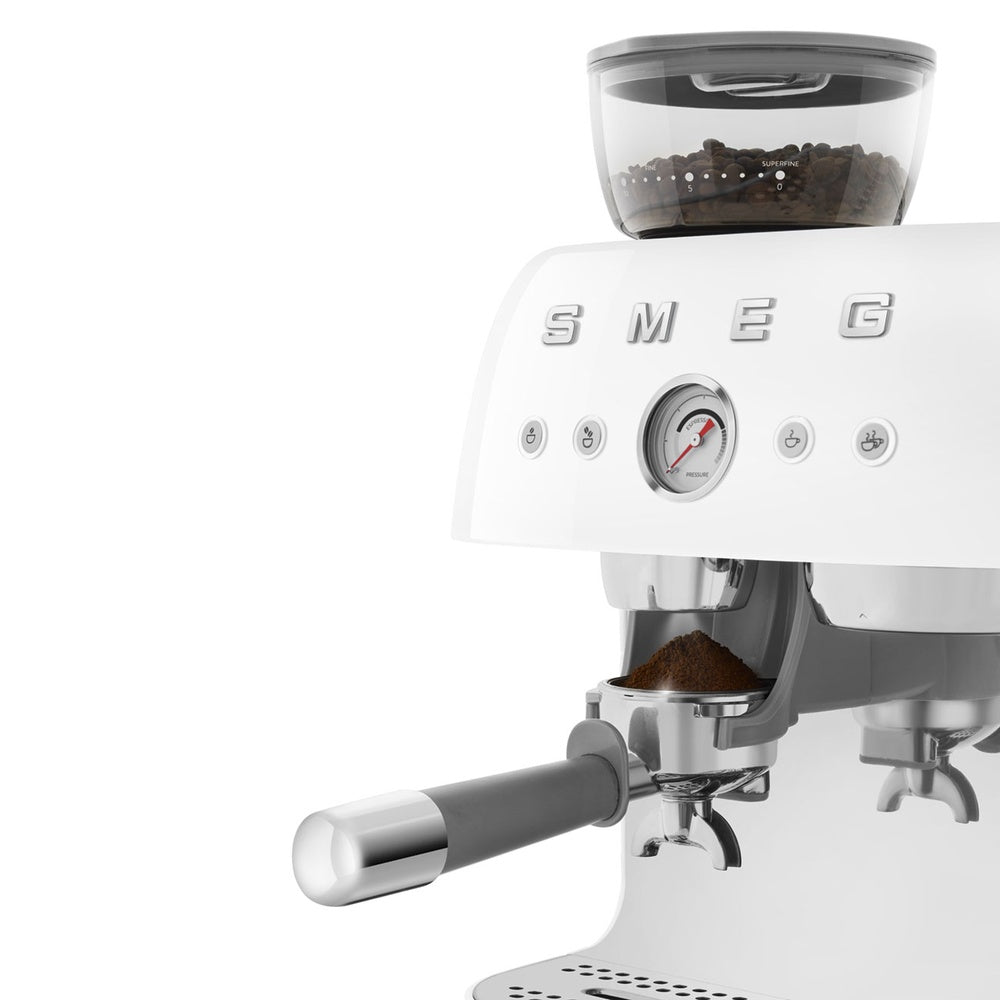 Smeg 50's Style Macchina da Caffè Espresso Manuale Con Macina Caffè