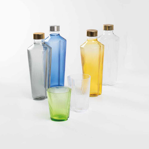 90 cl - Zafferano Handy Bottiglia Acqua Soffiata e Lavorata a Mano In Vetro Borosilicato