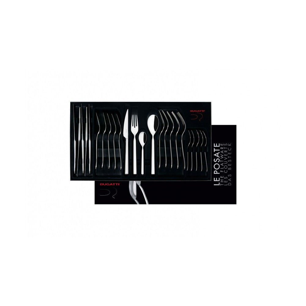 Bugatti Puro Servizio Posate In Acciaio Inox 18/10 - Set 24 Pz