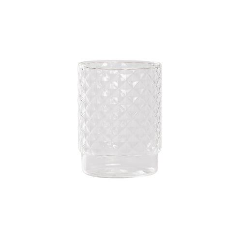 45 cl - Zafferano Isolano Bicchiere Acqua Impilabile In Vetro Borosilicato Set 4 Pz