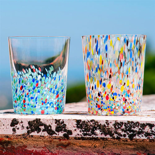 40 cl - Allure Bicchiere Acqua Decorato In Vetro Set 6 Pz