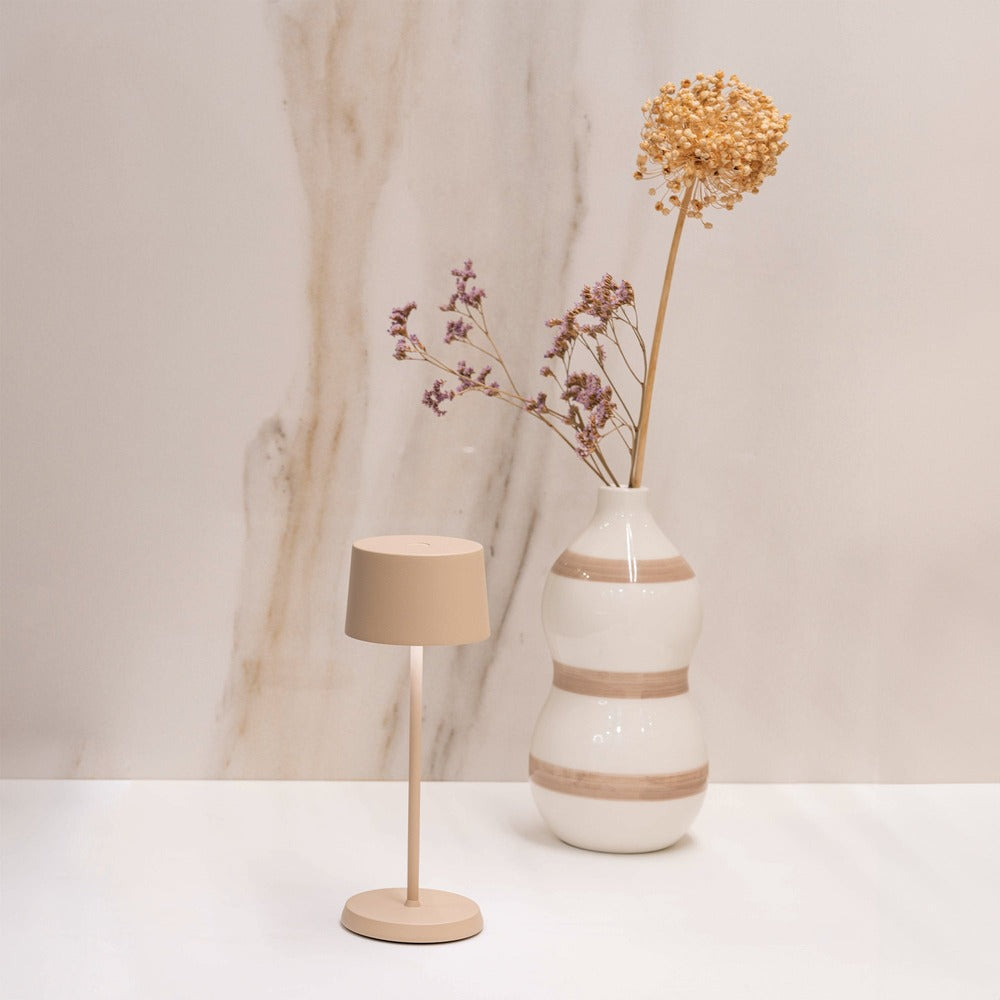 20 cm - Zafferano Olivia Micro Lampada Da Tavolo Dimmerabile