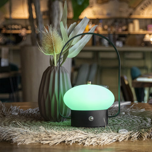 20 cm - Securit Barcellona Lampada da Tavola Ricaricabile In Ferro