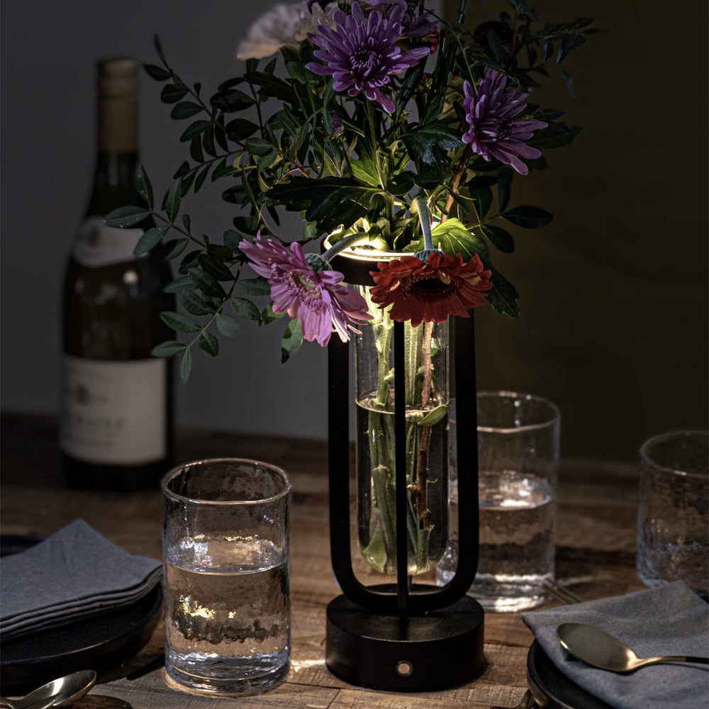 26 cm - Securit Florence Lampada da Tavola Ricaricabile