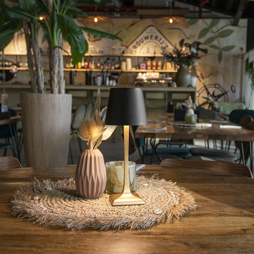 26 cm - Securit Roma Lampada da Tavola Ricaricabile In Ferro e Alluminio