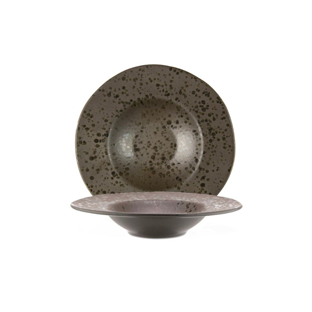 28,5 cm - Phobos Assiette À Pâtes En Grès Ensemble 6 Pz