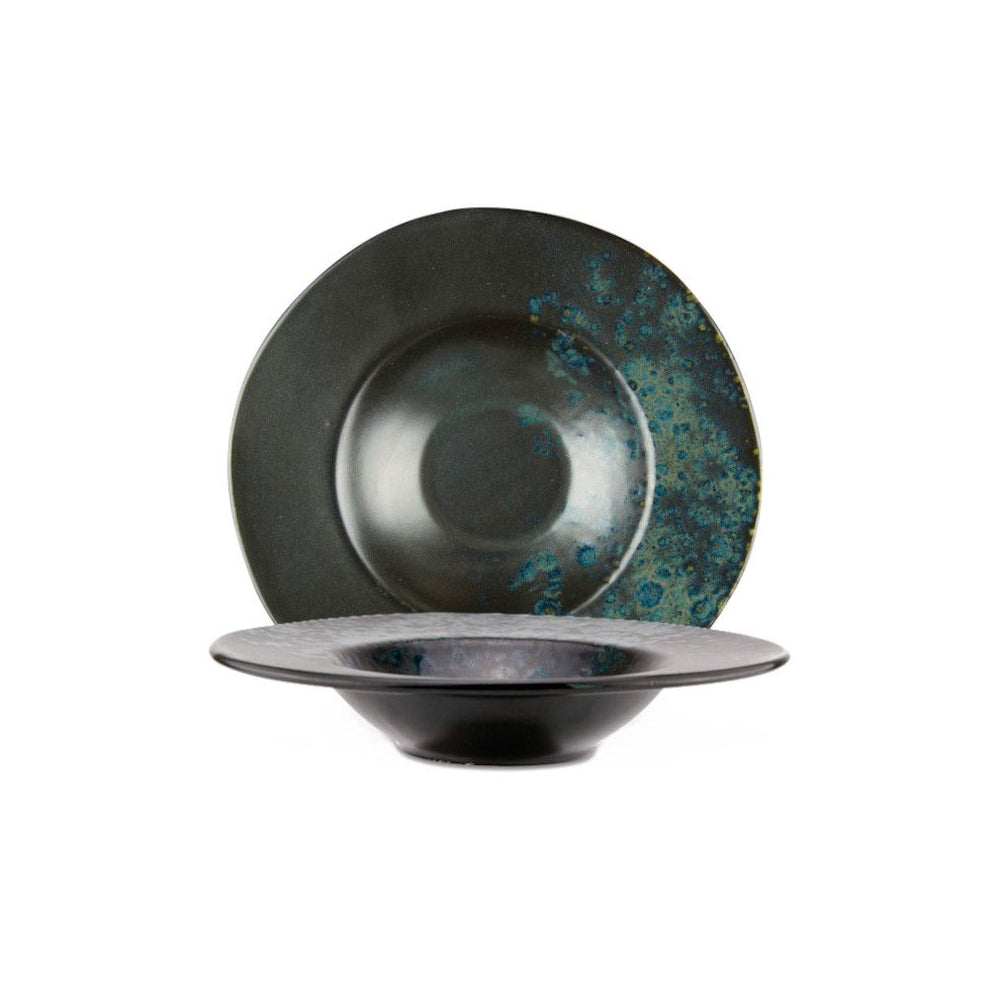 28,5 cm - Phobos Assiette À Pâtes En Grès Ensemble 6 Pz