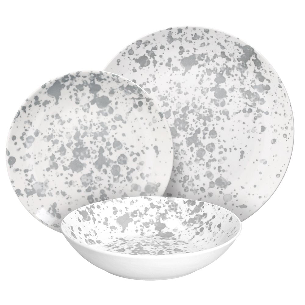 Madison Apulia Service de Vaisselle en Porcelaine Set 18 Pz