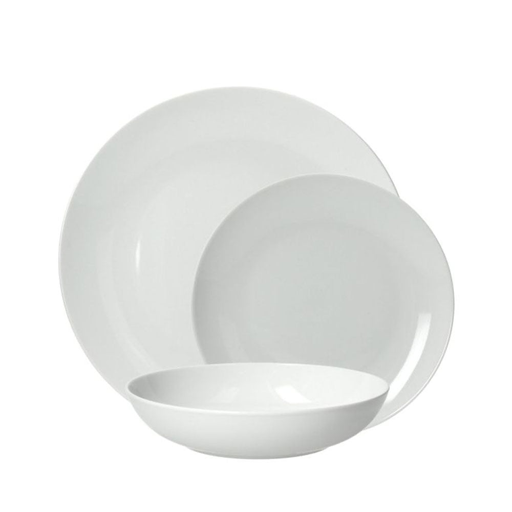 Metropolis Porcelain Dinnerware Set - 19-Piece Set