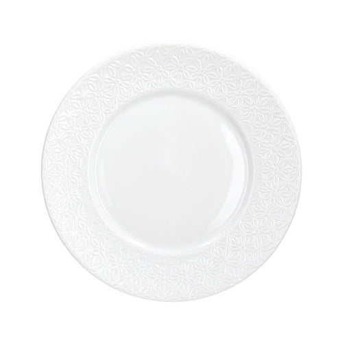 19 cm - Tognana Margaret Piatto Frutta Con Bordo in Rielievo In Porcellana Set 6 Pz