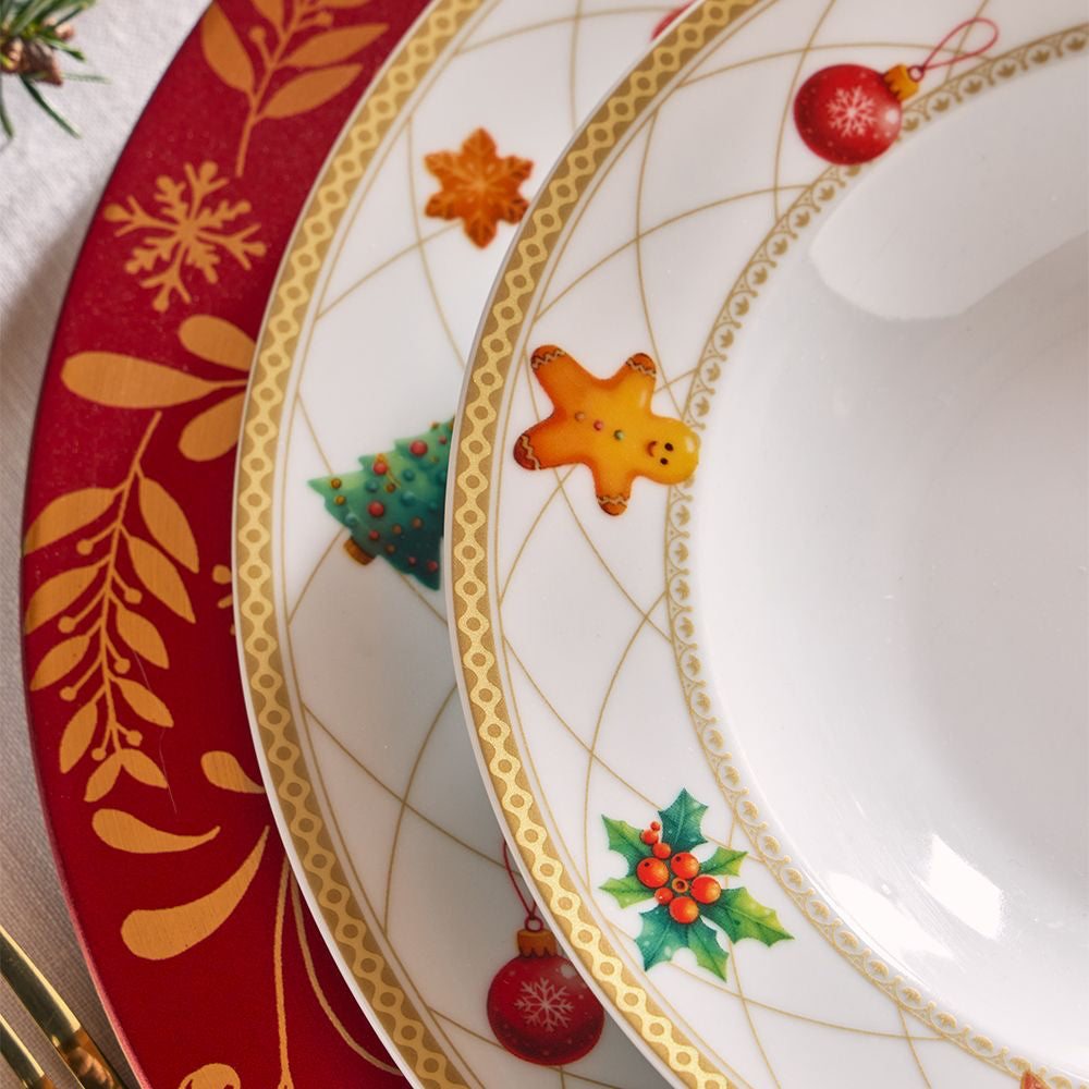 Tognana Olimpia Christmas Fairy Tale Servizio Tavola Decoro Natalizio In Porcellana Set 18 Pz