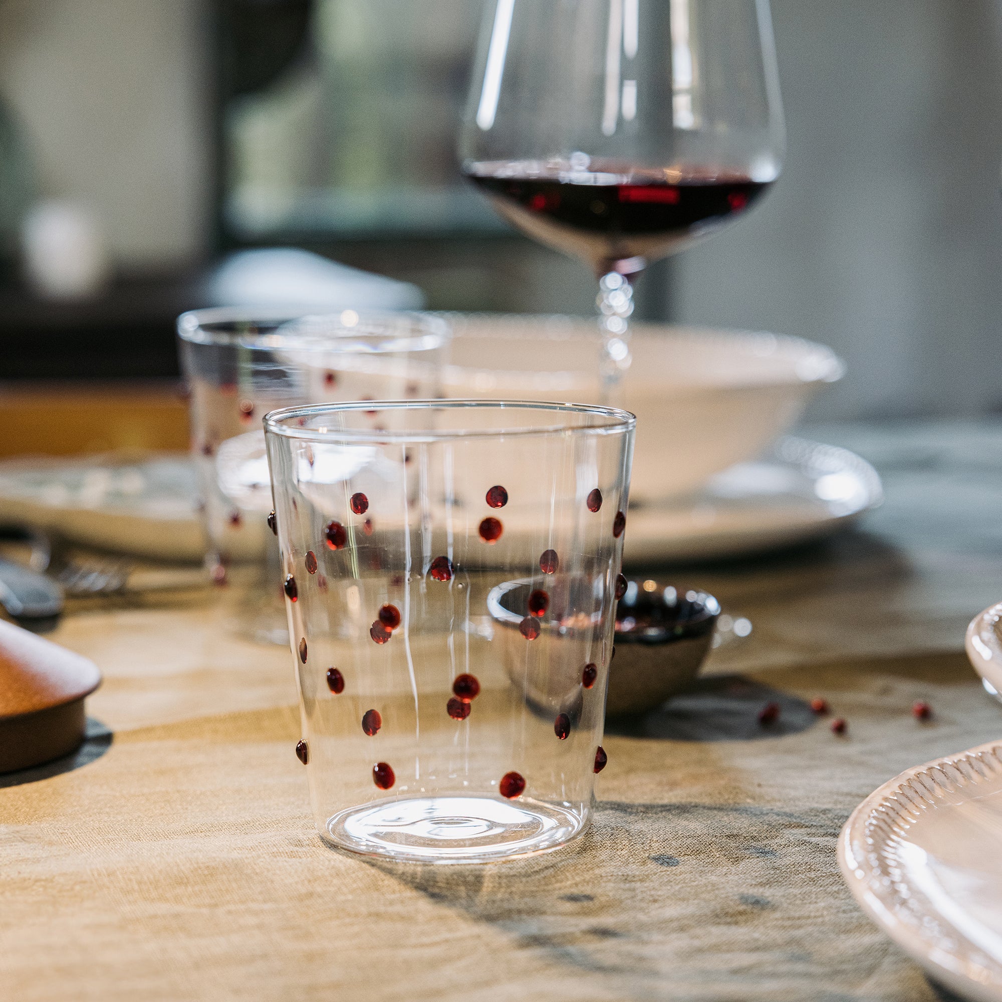 45 cl - Party Bicchiere Bibita Pallini Colorati in Vetro Borosilicato - Set 6 Pezzi