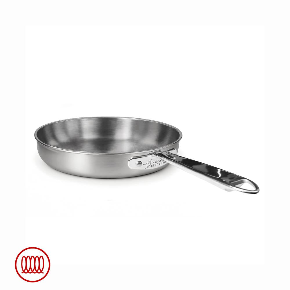 Agnelli Alu-Inox 3-ply Padella Bassa Induzione Con Manico Tubolare In AluInox Satinato