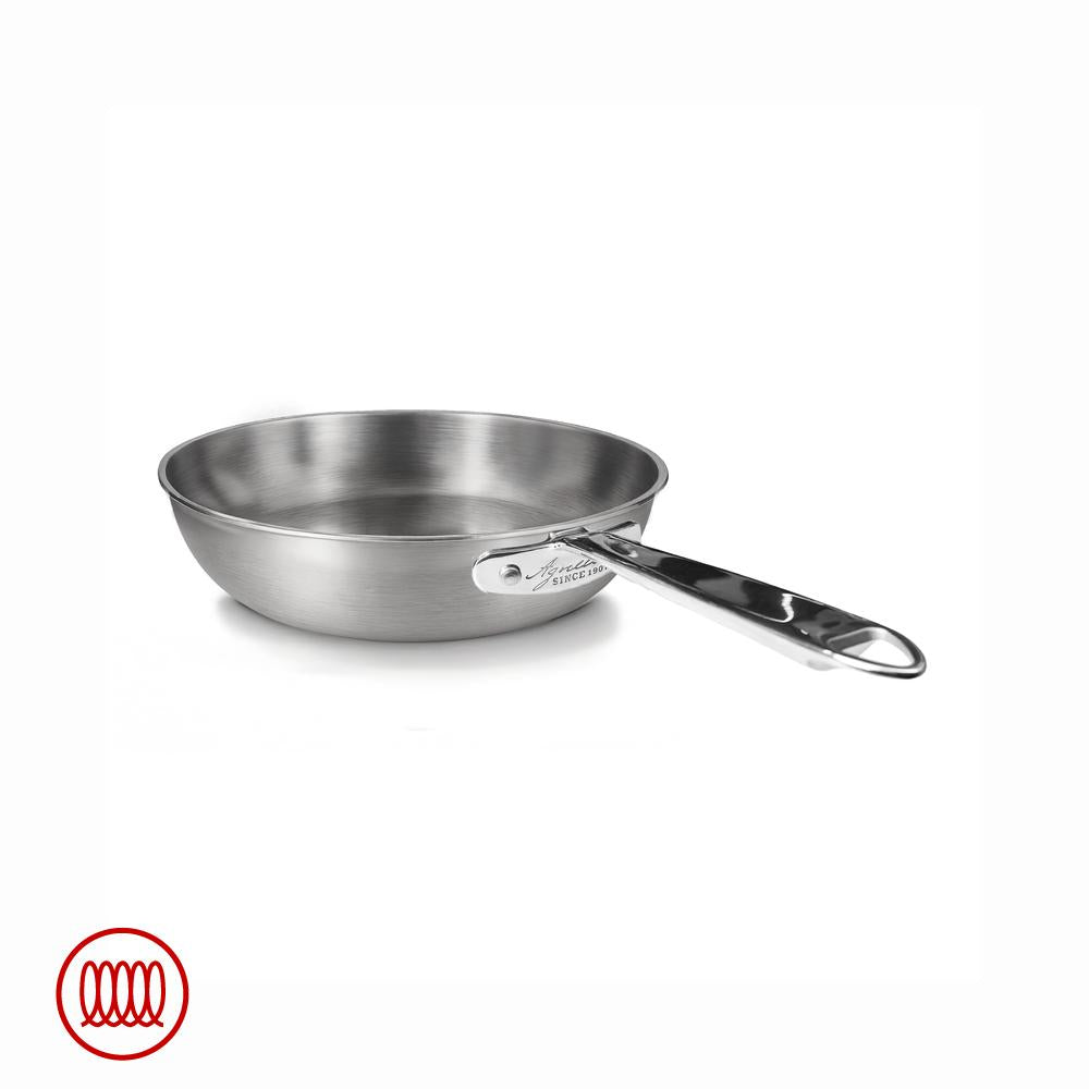 Agnelli Alu-Inox 3-ply Padella Alta Induzione Con Manico Tubolare In AluInox Satinato