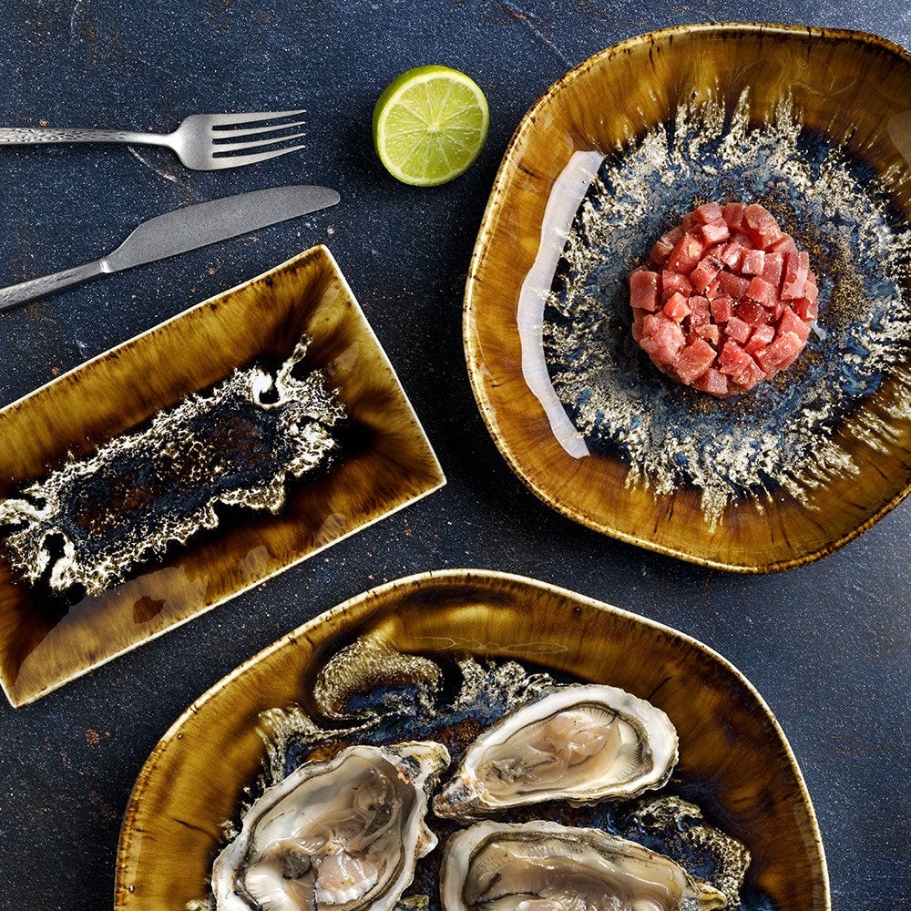 Tognana Reef Oyster Piatto Piano in Porcellana Set 6 Pz