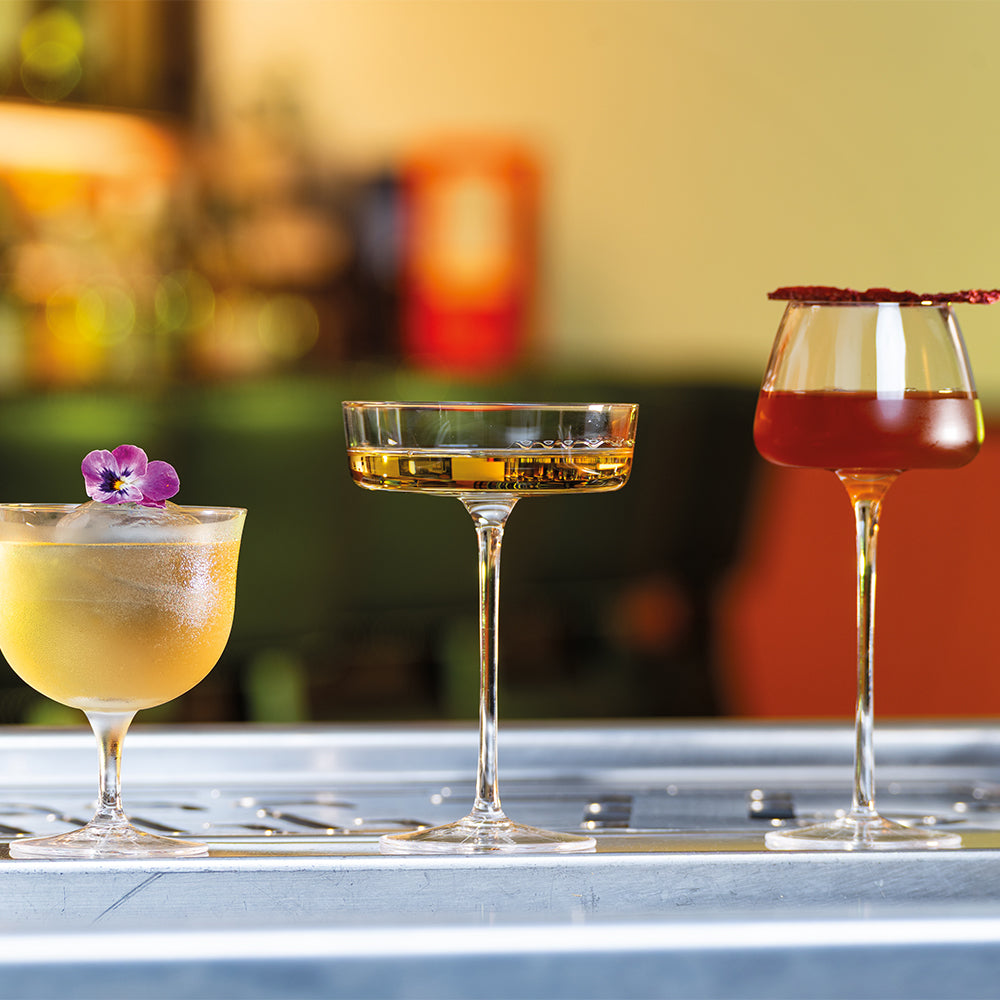 16 cl - Zafferano Sam Calice Cocktail Martini In Vetro Set 4 Pz