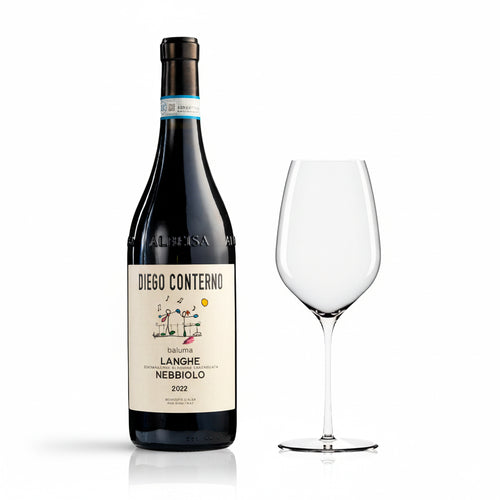 Conterno Diego Baluma Langhe DOC 2022 + Set 6 Calici Vino Rosso Fino 54.5 cl