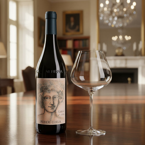 Poderi Colla Cascine Drago Nebbiolo d’Alba DOC 2023 + Set de 4 Verres à Vin Rouge ViNova 84 cl