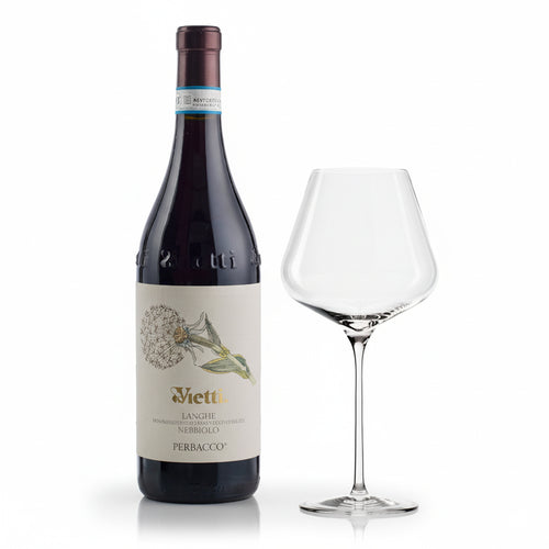 Vietti Perbacco Nebbiolo DOC 2021 + Set 6 Calici Vino Rosso Burgundy Quatrophil 70.8 cl