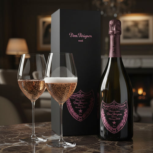 Dom Pérignon Rosé 2009 en Coffret + 2 Flûtes Riedel Veritas