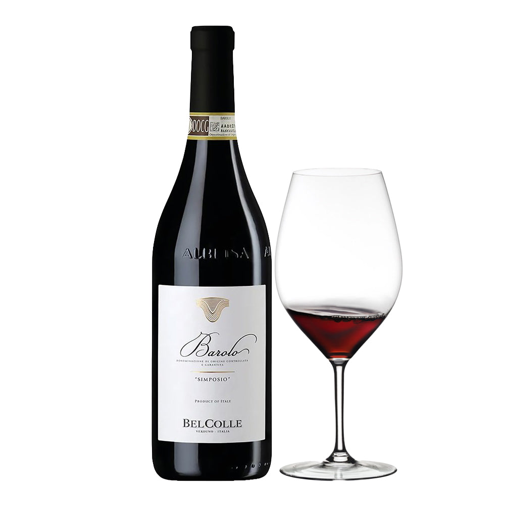 Simposio Barolo DOCG 2021 + 4 Riedel Wine Friendly 99.5 cl glasses