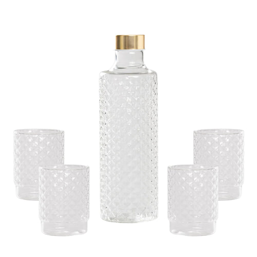 Isolano Set Glazen en Fles In Borosilicaatglas - Set 5 St