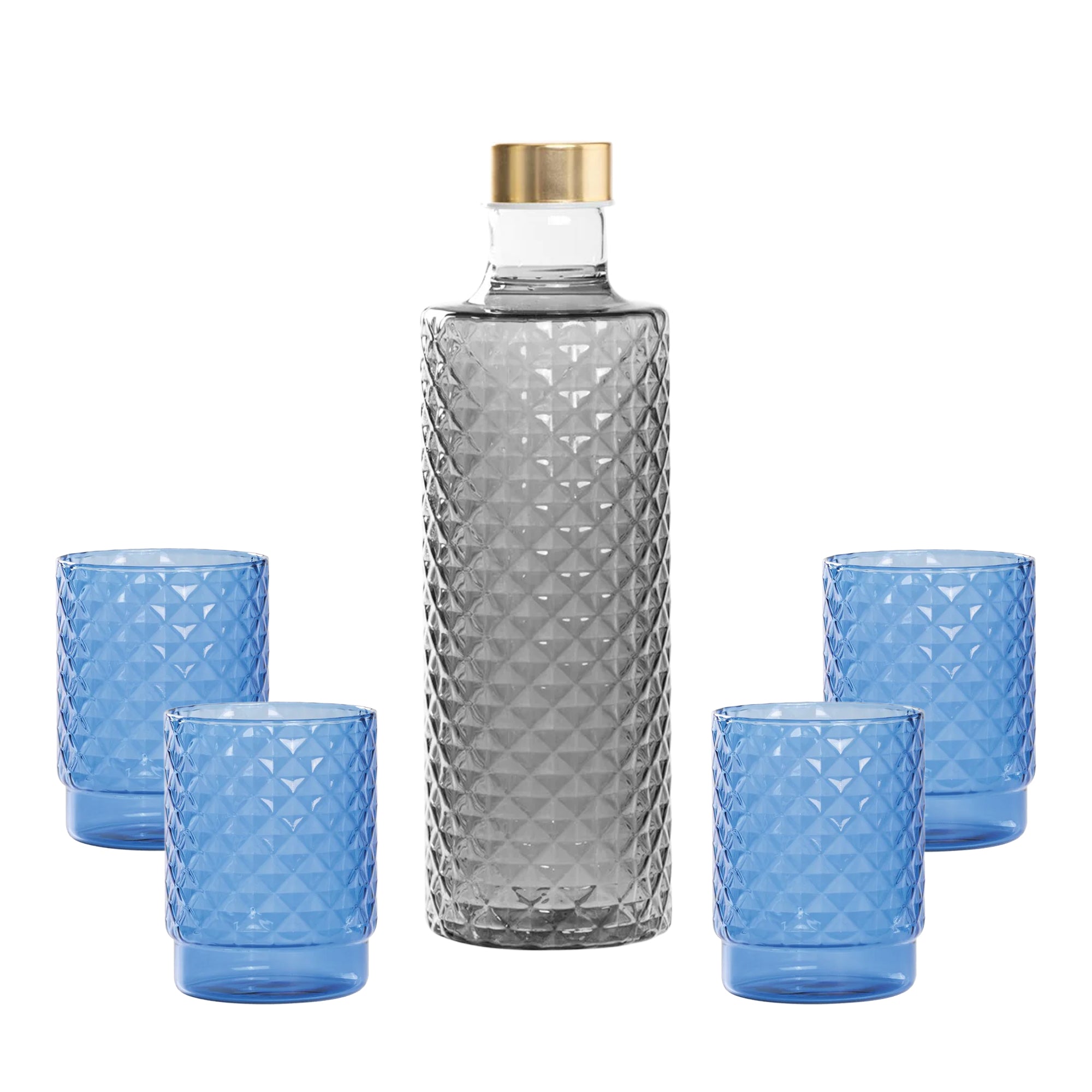 Isolano Set Glazen en Fles In Borosilicaatglas - Set 5 St