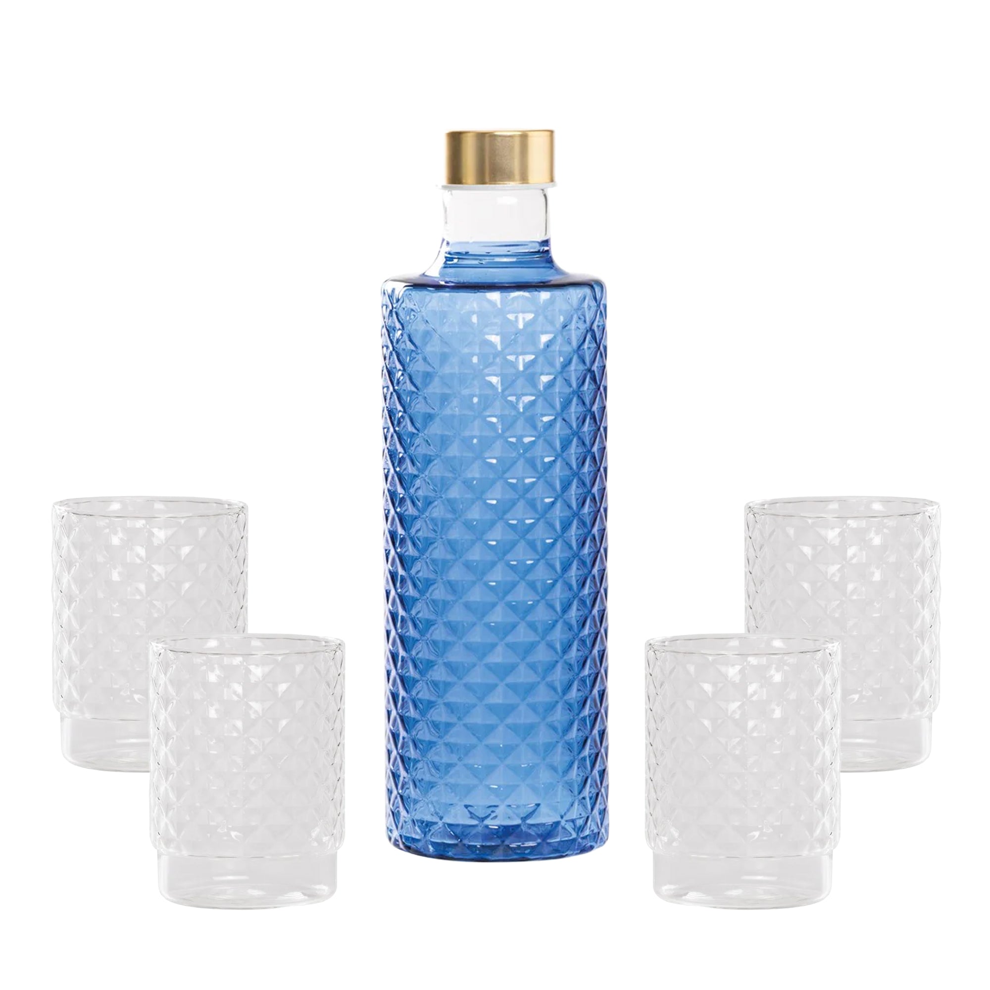 Isolano Set Glazen en Fles In Borosilicaatglas - Set 5 St