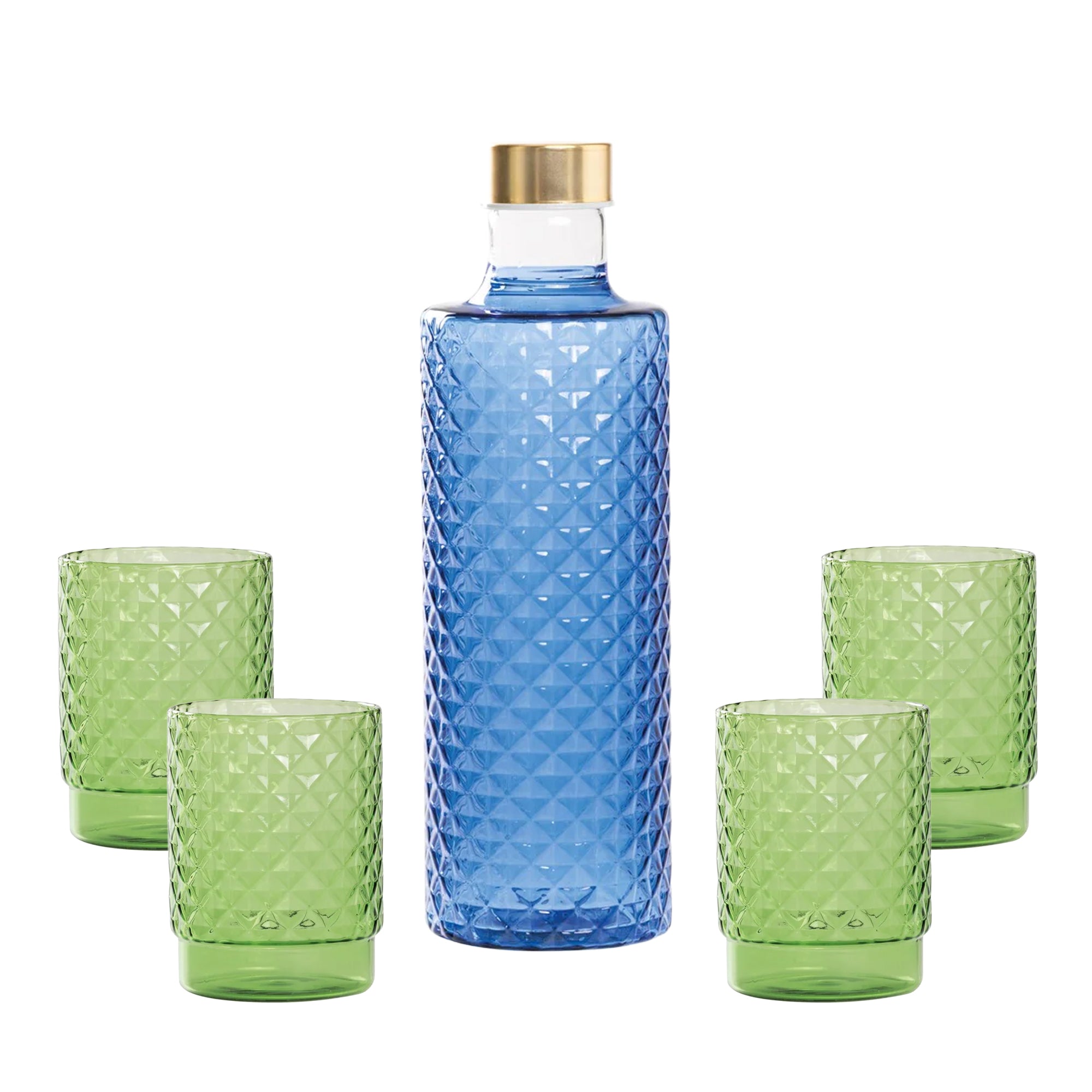 Isolano Set Glazen en Fles In Borosilicaatglas - Set 5 St