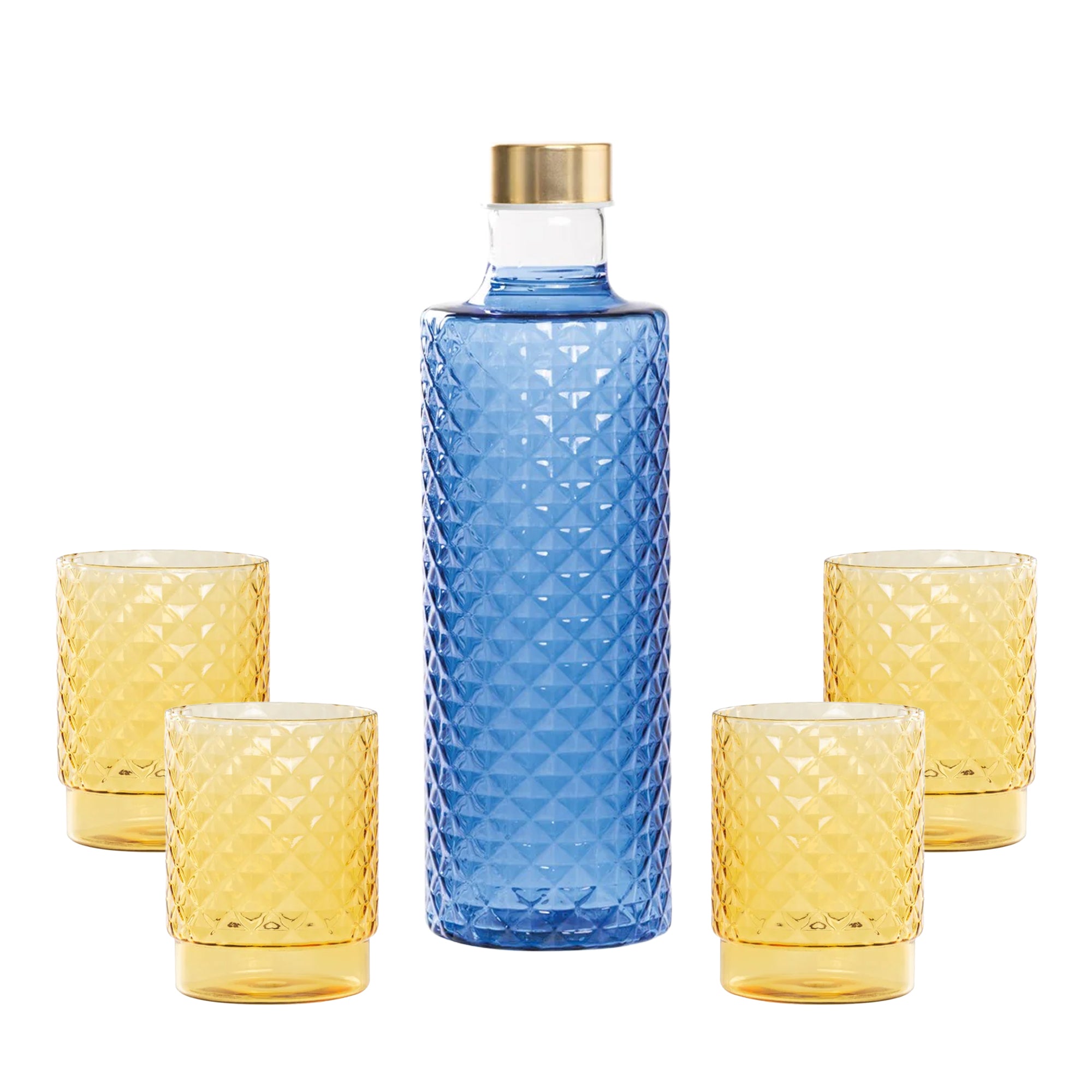 Isolano Set Glazen en Fles In Borosilicaatglas - Set 5 St
