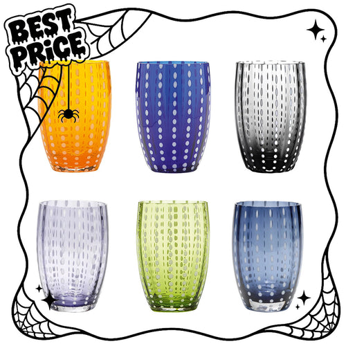 Zafferano Perle Laguna Multicolor - Set 6 Bicchieri Acqua 32 cl