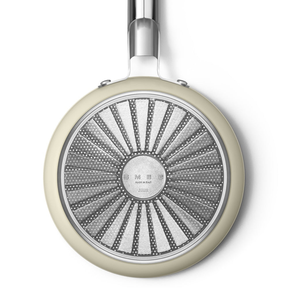 20 cm - Smeg Cookware Casseruola Alta Con Manico Antiaderente Ceramico In Alluminio Con Coperchio